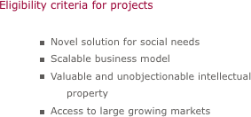 Eligibility criteria for projects